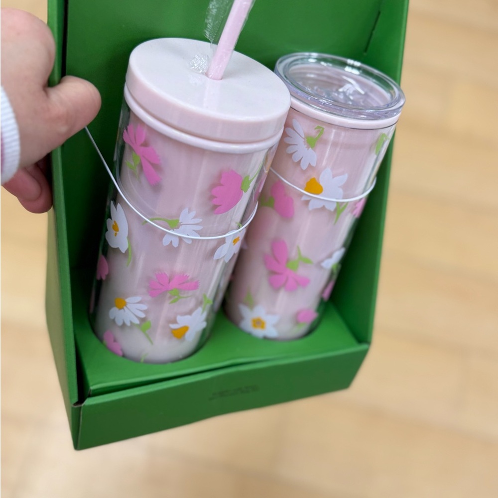Kate Spade Pink Floral Travel Tumblers - Picture 2 of 2